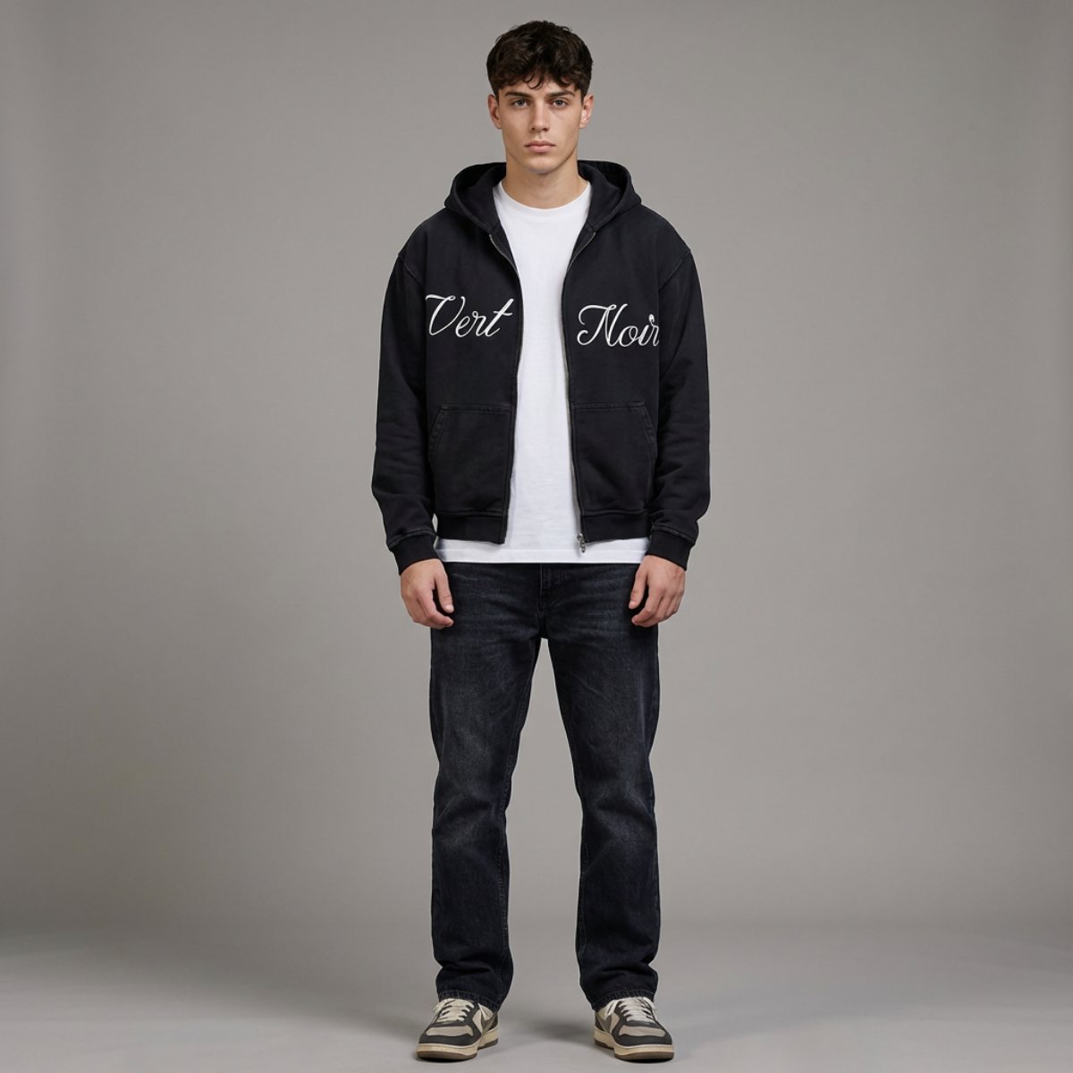 VERTNOIR WASHED ZIPPER